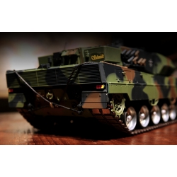 Czołg zdalnie sterowany ASG/dźwięk/dym 1:16 German Leopard II A6 RTR 2.4Ghz - Heng Long 3889-1U